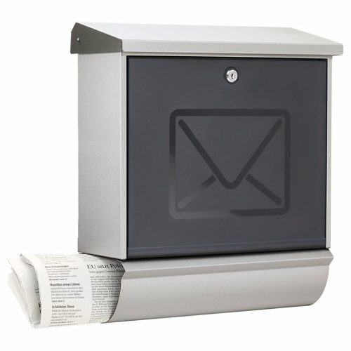 Burg Wachter - nagyméretű kerítésen kívüli postaláda újságtartóval