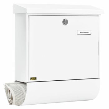   Burg Wachter - klasszikus kerítésen kívüli postaláda újságtartóval