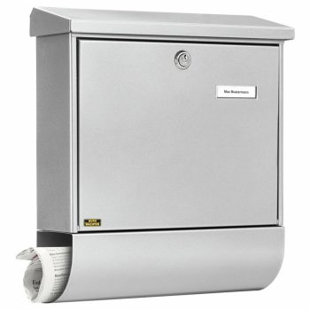   Burg Wachter - klasszikus kerítésen kívüli postaláda újságtartóval