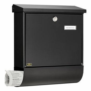   Burg Wachter - klasszikus kerítésen kívüli postaláda újságtartóval